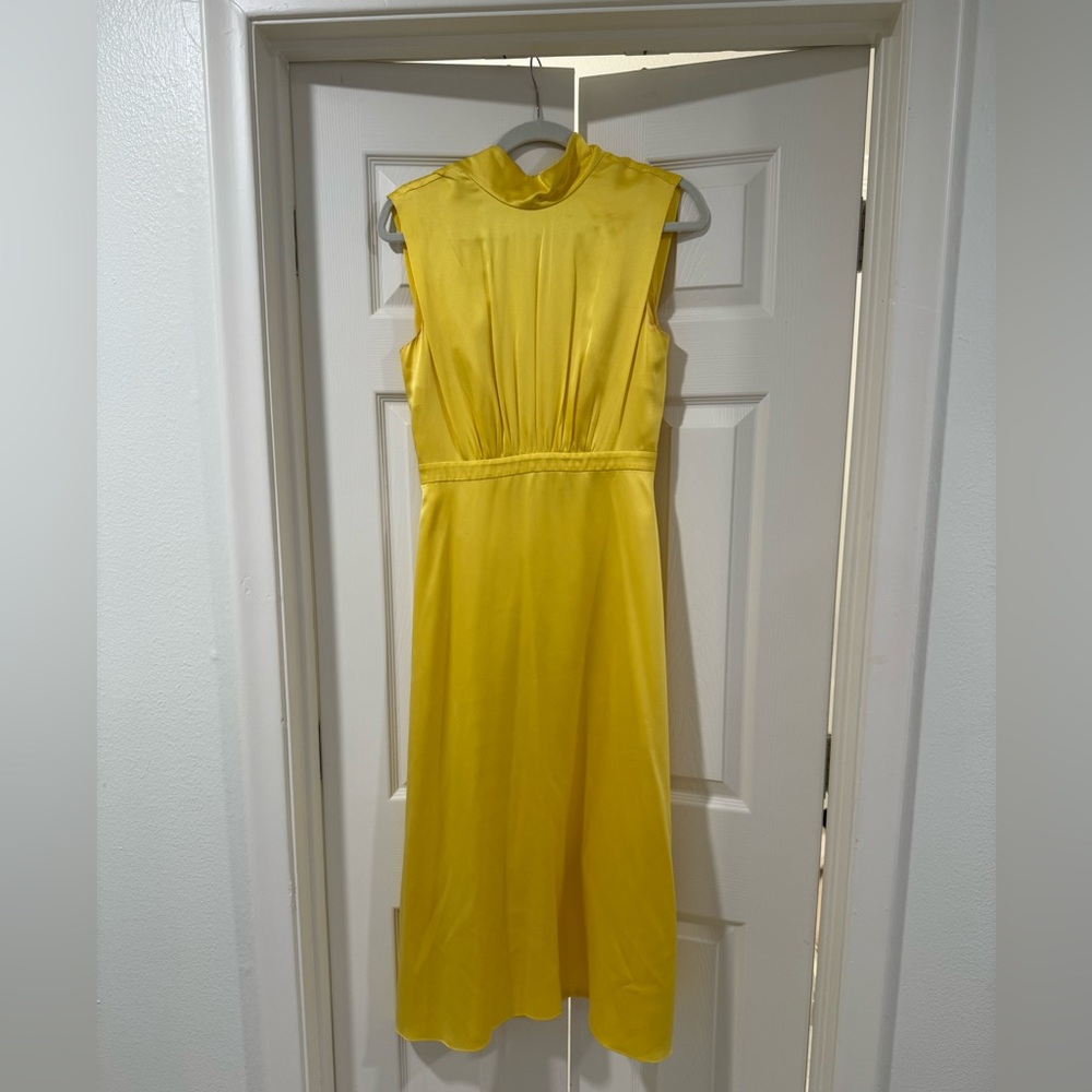 SALONI Vibrant Yellow Midi Dress